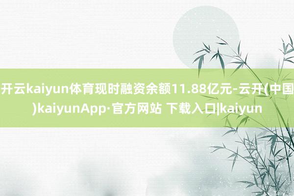 开云kaiyun体育现时融资余额11.88亿元-云开(中国)kaiyunApp·官方网站 下载入口|kaiyun