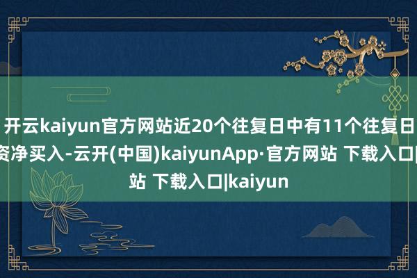 开云kaiyun官方网站近20个往复日中有11个往复日出现融资净买入-云开(中国)kaiyunApp·官方网站 下载入口|kaiyun