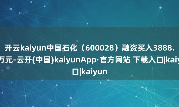 开云kaiyun中国石化（600028）融资买入3888.29万元-云开(中国)kaiyunApp·官方网站 下载入口|kaiyun