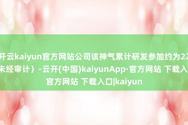 开云kaiyun官方网站公司该神气累计研发参加约为2214万元（未经审计）-云开(中国)kaiyunApp·官方网站 下载入口|kaiyun